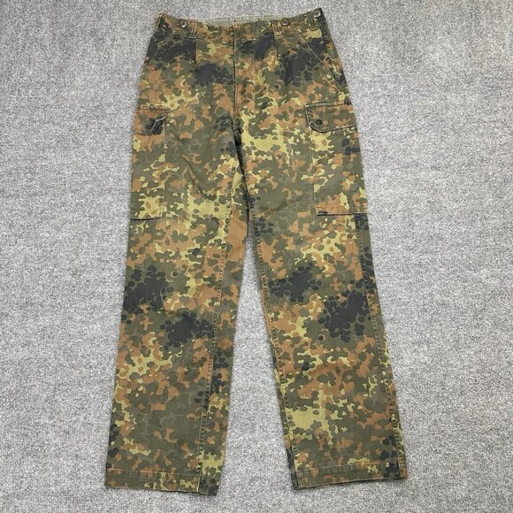 Vintage German Army Pants Mens 30x30 DEU Scharrer Camo 8415-12-361-8597